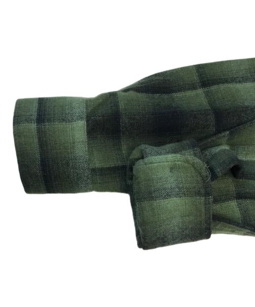 Cascade（キャスケイド）Cascade (キャスケイド) オンブレウールシャツ グリーン サイズ:Mediumの古着・服飾アイテム