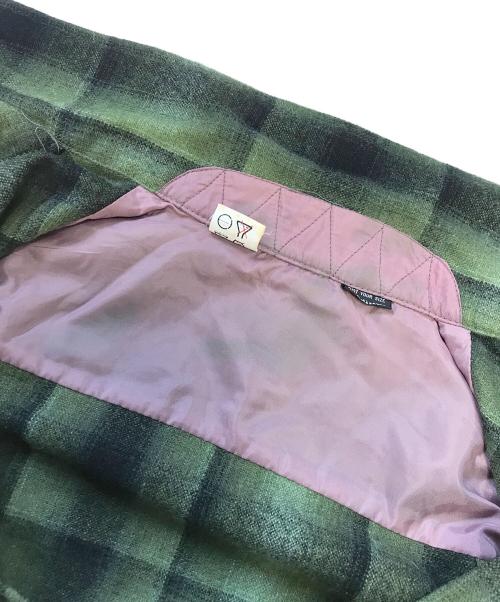 Cascade（キャスケイド）Cascade (キャスケイド) オンブレウールシャツ グリーン サイズ:Mediumの古着・服飾アイテム