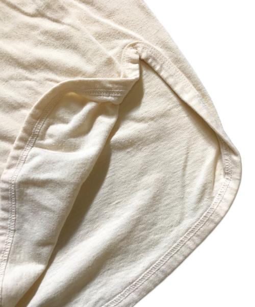 Champion（チャンピオン）Champion (チャンピオン) 染込みプリントヘンリーネックカットソー イエロー サイズ:Lの古着・服飾アイテム