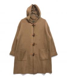 Calvin Klein（カルバンクライン）の古着「ニットダッフルコート」｜カーキ