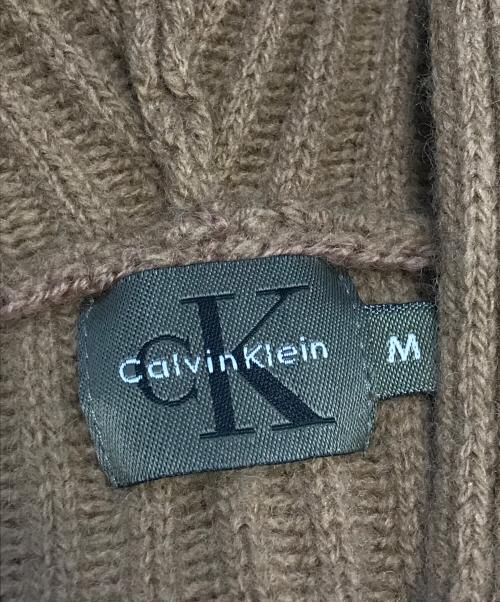 Calvin Klein（カルバンクライン）Calvin Klein (カルバンクライン) ニットダッフルコート カーキ サイズ:Mの古着・服飾アイテム
