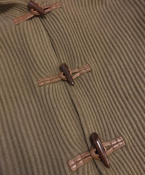 Calvin Klein（カルバンクライン）Calvin Klein (カルバンクライン) ニットダッフルコート カーキ サイズ:Mの古着・服飾アイテム