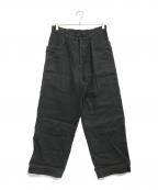 confectコンフェクト）の古着「リネンダック ガーデナーパンツ」｜ブラック