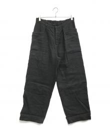 confect（コンフェクト）の古着「リネンダック ガーデナーパンツ」｜ブラック
