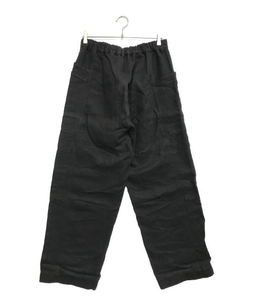 confect（コンフェクト）confect (コンフェクト) リネンダック ガーデナーパンツ ブラック サイズ:4の古着・服飾アイテム