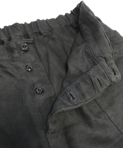 confect（コンフェクト）confect (コンフェクト) リネンダック ガーデナーパンツ ブラック サイズ:4の古着・服飾アイテム