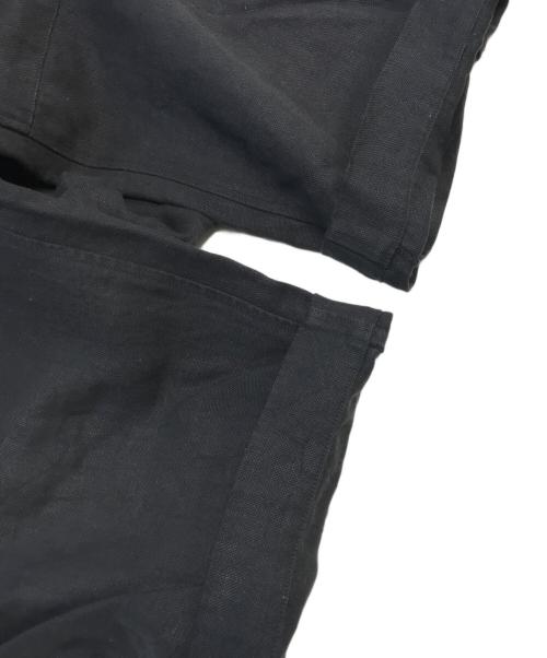 confect（コンフェクト）confect (コンフェクト) リネンダック ガーデナーパンツ ブラック サイズ:4の古着・服飾アイテム