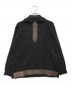 C.P COMPANYシーピーカンパニー）の古着「ネップ混ハーフジップニット」｜ブラック