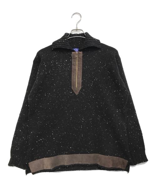 C.P COMPANY（シーピーカンパニー）C.P COMPANY (シーピーカンパニー) ネップ混ハーフジップニット ブラック サイズ:3の古着・服飾アイテム
