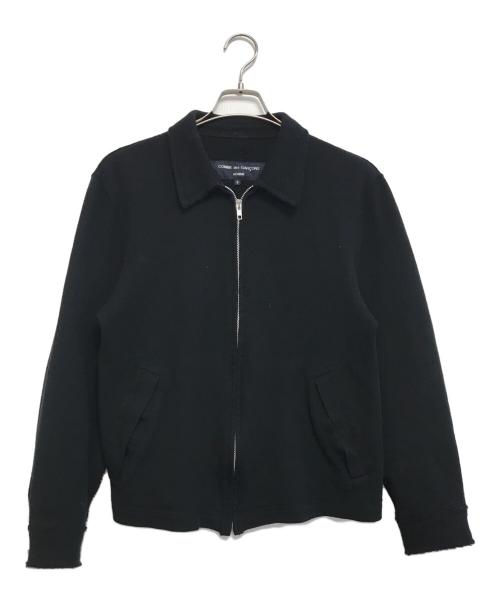 COMME des GARCONS HOMME（コムデギャルソン オム）COMME des GARCONS HOMME (コムデギャルソン オム) インサイドアウト ニットジャケット ブラック サイズ:Sの古着・服飾アイテム