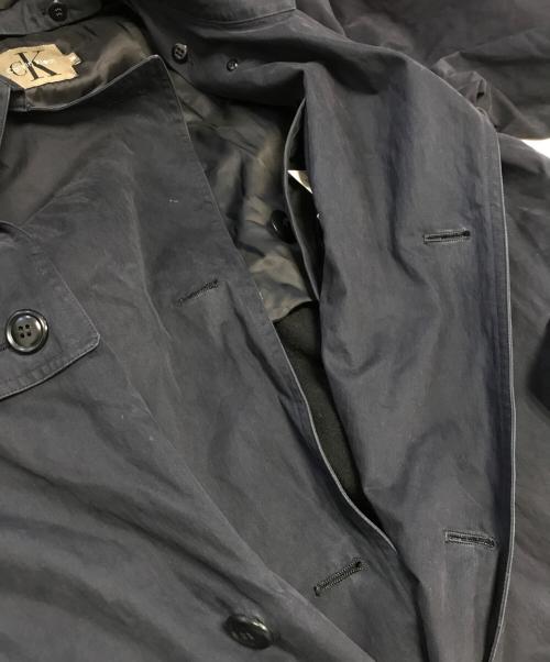 Calvin Klein（カルバンクライン）Calvin Klein (カルバンクライン) トレンチコート ブラック サイズ:38の古着・服飾アイテム