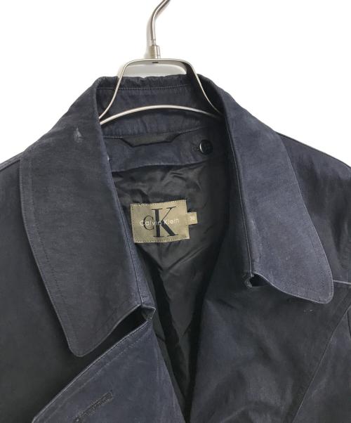 Calvin Klein（カルバンクライン）Calvin Klein (カルバンクライン) トレンチコート ブラック サイズ:38の古着・服飾アイテム