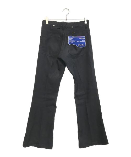 DAIRIKU（ダイリク）DAIRIKU (ダイリク) Straight Flasher Pressed Pants ブラック サイズ:27inchの古着・服飾アイテム