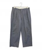VINTAGEヴィンテージ）の古着「ストライプワイドスラックス」｜グレー