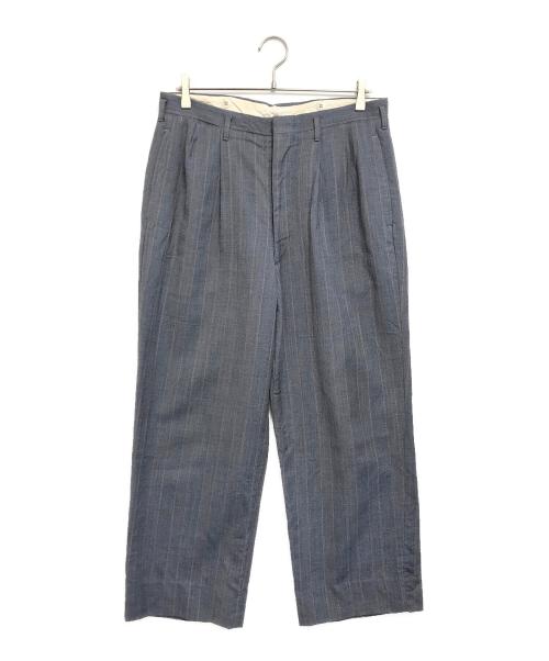VINTAGE（ヴィンテージ）VINTAGE (ヴィンテージ) ストライプワイドスラックス グレー サイズ:表記なしの古着・服飾アイテム