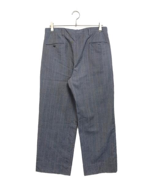 VINTAGE（ヴィンテージ）VINTAGE (ヴィンテージ) ストライプワイドスラックス グレー サイズ:表記なしの古着・服飾アイテム