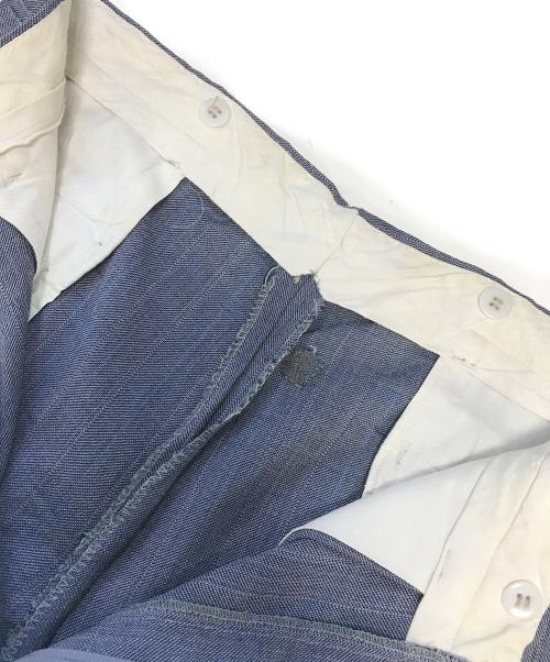 VINTAGE（ヴィンテージ）VINTAGE (ヴィンテージ) ストライプワイドスラックス グレー サイズ:表記なしの古着・服飾アイテム