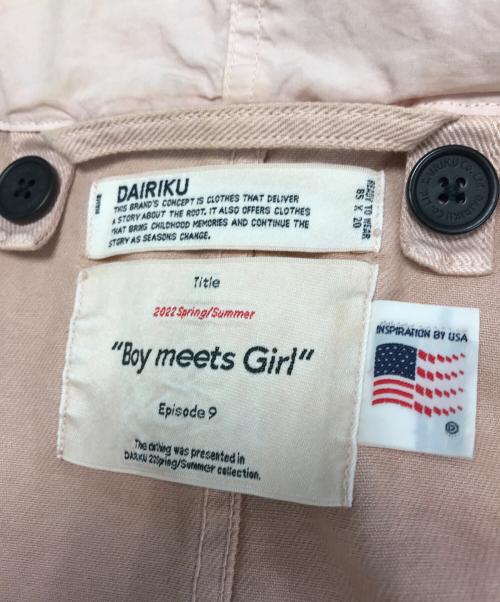 DAIRIKU（ダイリク）DAIRIKU (ダイリク) Jimmy Mods Coat ピンク サイズ:Mの古着・服飾アイテム