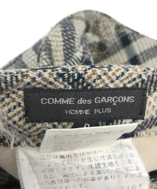 COMME des GARCONS HOMME PLUS（コムデギャルソンオムプリュス）COMME des GARCONS HOMME PLUS (コムデギャルソンオムプリュス) チェックパンツ ベージュ サイズ:Sの古着・服飾アイテム