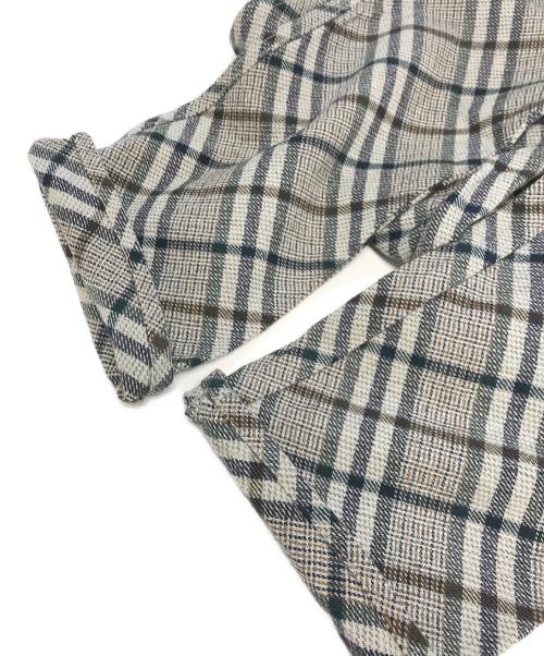 COMME des GARCONS HOMME PLUS（コムデギャルソンオムプリュス）COMME des GARCONS HOMME PLUS (コムデギャルソンオムプリュス) チェックパンツ ベージュ サイズ:Sの古着・服飾アイテム