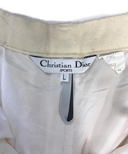 Christian Dior Sports（クリスチャン ディオールスポーツ）Christian Dior Sports (クリスチャン ディオールスポーツ) ウールタックパンツ ホワイト サイズ:Lの古着・服飾アイテム