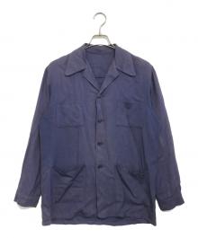VINTAGE（ヴィンテージ）の古着「レーヨンギャバシャツジャケット」｜ネイビー