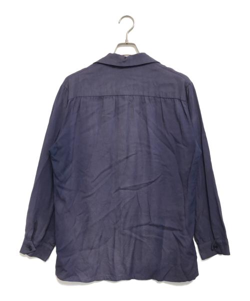 VINTAGE（ヴィンテージ）VINTAGE (ヴィンテージ) レーヨンギャバシャツジャケット ネイビー サイズ:表記なしの古着・服飾アイテム