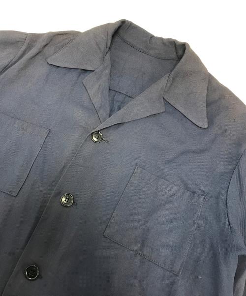 VINTAGE（ヴィンテージ）VINTAGE (ヴィンテージ) レーヨンギャバシャツジャケット ネイビー サイズ:表記なしの古着・服飾アイテム