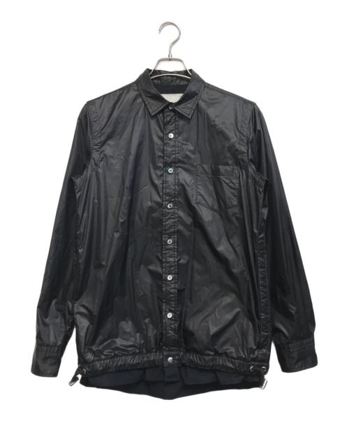 sacai（サカイ）sacai (サカイ) レイヤードナイロンシャツ ブラック サイズ:1の古着・服飾アイテム