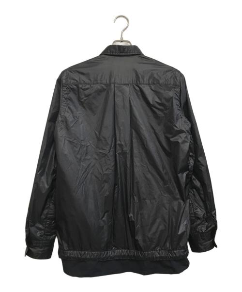 sacai（サカイ）sacai (サカイ) レイヤードナイロンシャツ ブラック サイズ:1の古着・服飾アイテム