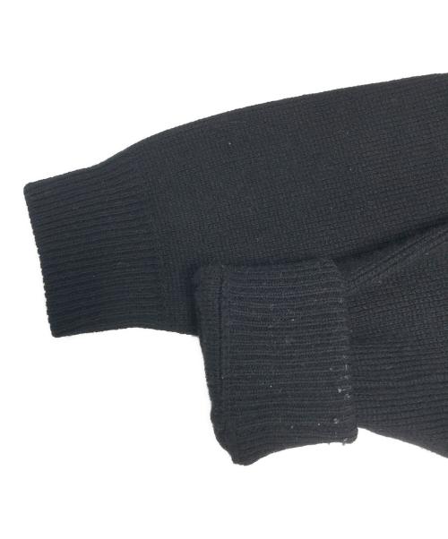 POLO RALPH LAUREN（ポロ・ラルフローレン）POLO RALPH LAUREN (ポロ・ラルフローレン) エルボパッチドライバーズニット ブラック サイズ:Mの古着・服飾アイテム