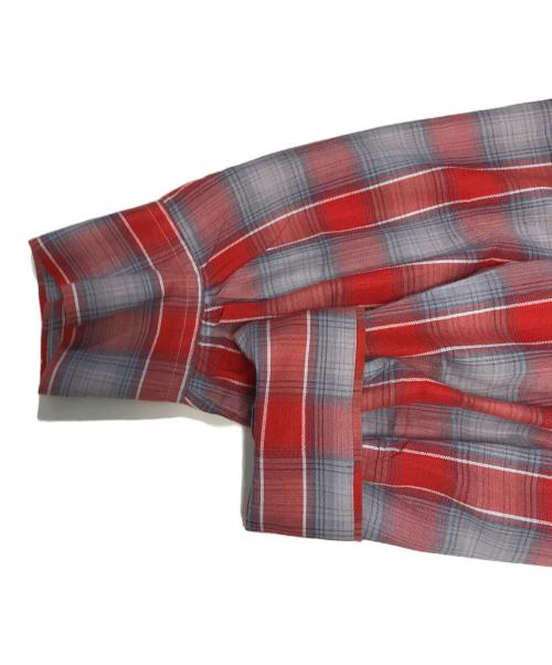 jayson（ジェイソン）jayson (ジェイソン) オープンカラーチェックシャツ レッド サイズ:Lの古着・服飾アイテム