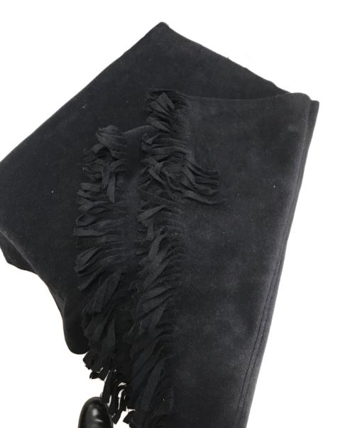 BALENCIAGA（バレンシアガ）BALENCIAGA (バレンシアガ) ウールフリンジ巻きスカート ブラック サイズ:34の古着・服飾アイテム