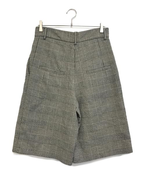 JIL SANDER（ジルサンダー）JIL SANDER (ジルサンダー) グレンチェックハーフパンツ ホワイト×ブラック サイズ:36の古着・服飾アイテム