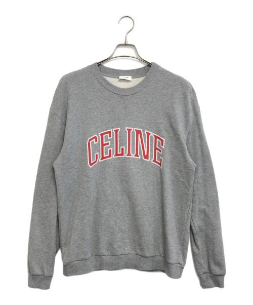 CELINE（セリーヌ）CELINE (セリーヌ) ロゴルーズフィットスウェット グレー サイズ:Ｍの古着・服飾アイテム