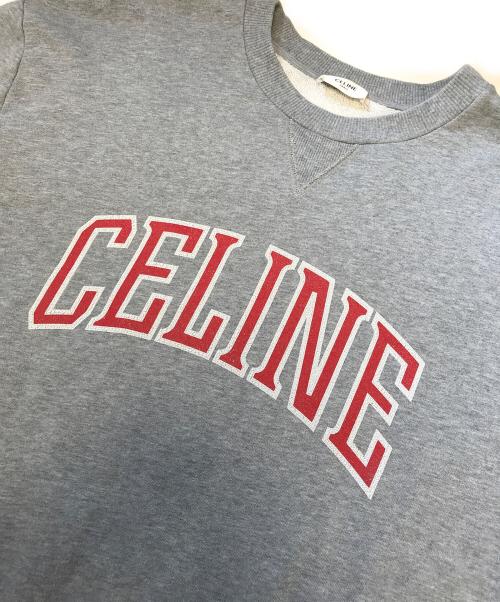 CELINE（セリーヌ）CELINE (セリーヌ) ロゴルーズフィットスウェット グレー サイズ:Ｍの古着・服飾アイテム
