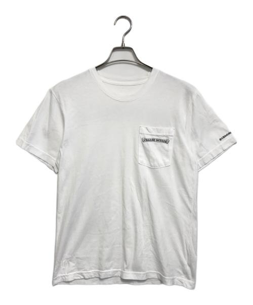 CHROME HEARTS（クロムハーツ）CHROME HEARTS (クロムハーツ) CHプラスクロスプリント ポケット Tシャツ ホワイト サイズ:MEDIUMの古着・服飾アイテム