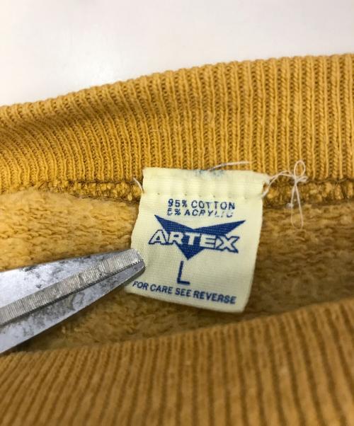 ArteX（アルテックス）ArteX (アルテックス) フロッキープリントラグランスウェット イエロー サイズ:Lの古着・服飾アイテム