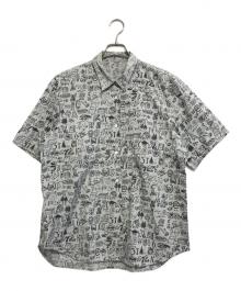 COMME des GARCONS SHIRT（コムデギャルソンシャツ）の古着「インサイドアウト総柄S/Sシャツ」｜ブルー