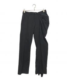 COMME des GARCONS（コムデギャルソン）の古着「カットオフ異素材切替パンツ」｜ブラック