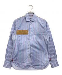 COMME des GARCONS JUNYA WATANABE MAN（コム デ ギャルソン ジュンヤ ワタナベ マン）の古着「異素材パッチワークシャツ」｜ブルー