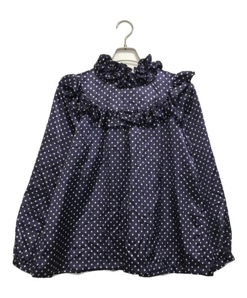 COMME des GARCONS GIRL（コムデギャルソンガール）COMME des GARCONS GIRL (コムデギャルソンガール) ドットフリルブラウス パープル サイズ:Sの古着・服飾アイテム