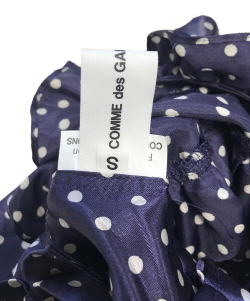 COMME des GARCONS GIRL（コムデギャルソンガール）COMME des GARCONS GIRL (コムデギャルソンガール) ドットフリルブラウス パープル サイズ:Sの古着・服飾アイテム
