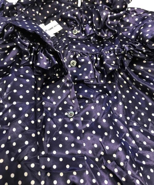 COMME des GARCONS GIRL（コムデギャルソンガール）COMME des GARCONS GIRL (コムデギャルソンガール) ドットフリルブラウス パープル サイズ:Sの古着・服飾アイテム