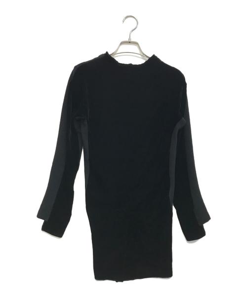 COMME des GARCONS（コムデギャルソン）COMME des GARCONS (コムデギャルソン) ベロア切替燕尾カットソー ブラック サイズ:Sの古着・服飾アイテム