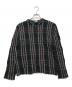 COMME des GARCONS HOMME（コムデギャルソン オム）の古着「縮絨チェックニット」｜ブラック