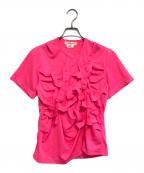 COMME des GARCONSコムデギャルソン）の古着「装飾S/Sカットソー」｜ピンク