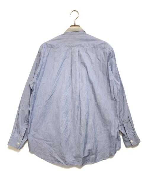 COMME des GARCONS SHIRT（コムデギャルソンシャツ）COMME des GARCONS SHIRT (コムデギャルソンシャツ) 襟切替ストライプシャツ ブルー サイズ:Mの古着・服飾アイテム