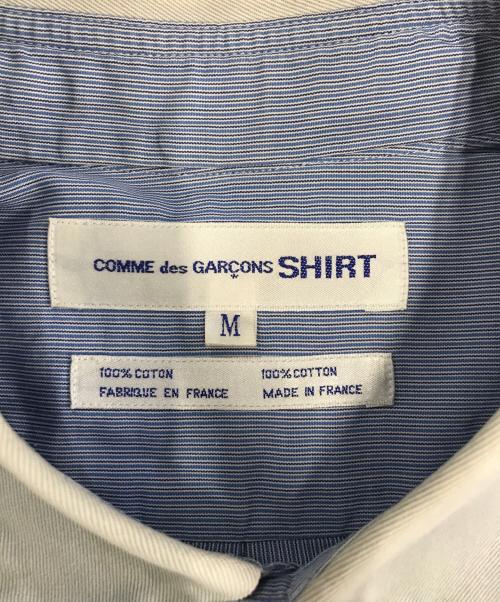 COMME des GARCONS SHIRT（コムデギャルソンシャツ）COMME des GARCONS SHIRT (コムデギャルソンシャツ) 襟切替ストライプシャツ ブルー サイズ:Mの古着・服飾アイテム