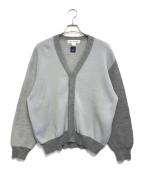 COMME des GARCONS SHIRTコムデギャルソンシャツ）の古着「3トーンニットカーディガン」｜グレー